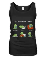 Just Bookworm Things TRex Dinosaur Reading Books Dino