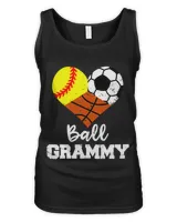 Softball Ball Grammy Heart Funny Softball Soccer Basketball Grammy Softball