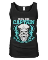 Mens Obey the Captain Funny Gift for Sailing Trip Sailor Skipper