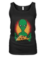 Funny Alien Love Pizza
