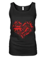 Funny Valentines Day Panther Heart Animals Lover Couple
