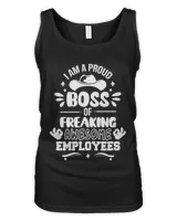 New I Am A Proud Boss Of Freaking Awesome Employees T-Shirt