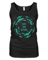 Shark Shirt SAVE OUR OCEANS SHARKS Scuba Diver Gift T-Shirt