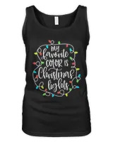 My favorite color is Christmas lights, Merry Christmas T-Shirt
