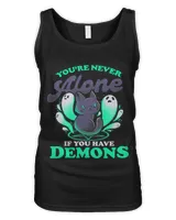 Funny Halloween Not Alone You Have Demons Sarcastic Cat578