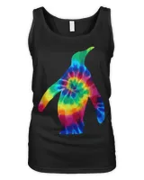 Penguin Tie Dye Vintage Hippie Penguin Lover T-Shirt