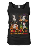 Halloween Christmas Funny Rat Terrier Dog Hallothanksmas