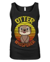 Retro Sunset Otter Whisperer Cute River and Sea Otter Lover