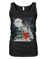 Old English Sheepdog Under Moonlight Snow Christmas Pajama 67