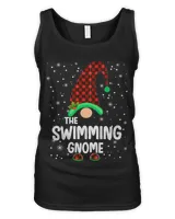 Swimming Gnome Buffalo Plaid Matching Family Christmas Pj