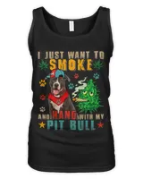 Vintage Smoke And Hang With My Pit Bull Funny Smoker Weed