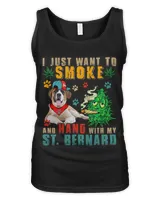 Vintage Smoke And Hang With My St. Bernard Funny Smoker Weed