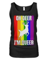 Oh Deer Im Queer Homosexuality Rainbow Flag Pride Funny
