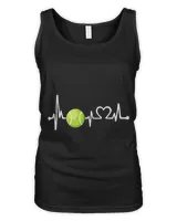 Funny Tennis Coach & Player Gift  Love Tennis Heartbeat T-Shirt