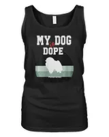 Womens Dope Dog Pomeranian V-Neck T-Shirt