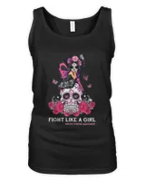 Sugar Skull Fight Breast Cancer Awareness Like A Girl