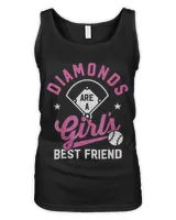 Diamonds Are A Girls Best Friend Baseball Softball Shirt