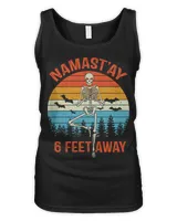 Yoga Funny SkeletonHalloween Costume Namastay 6 Feet Away Vintage 612 namaste