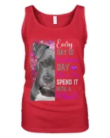 Womens Pitbull Mom Funny Valentines Day Dog Lovers Pink Bully Pitty