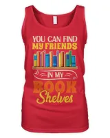 Friends In My Book Shelves Fun Books Reader Reading Graphic