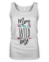 Womens Mom of a Wild One Mommy Party T-Shirt