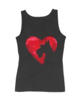 Schnauzer Heart silhouette Valentine's Day Dog Lover Gift T-Shirt