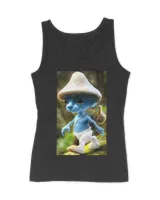 Blue Smurf Cat Meme T-Shirt Smurf Sighting Funny Mushroom Cat Merch
