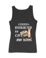 Easily Distracted by Cats and Books - Cat & Book Lover QTCATB191222A27