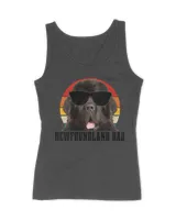 Mens Newfoundland Dad Retro Vintage Funny Newfoundland Dog Dad T-Shirt