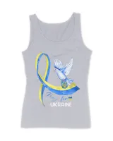 Dove Ukraine Ukrainian Ribbon Pray For Ukraine Free Ukraine Tank Top shirt
