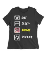 Eat Sleep Anime Repeat Shirt Funny Japanese Animation
