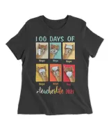 Funny 100 Days of School Teacher Llama Wearing Mask Wrong