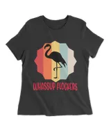 Flamingo Lover Design Whassup Flockers Retro Vintage