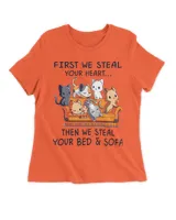 cat first we steal your heart then we steal your bed and sofa QTCAT261222A3