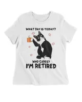 What day is today who cares I'm retired cat lover coffee HOC010523A5