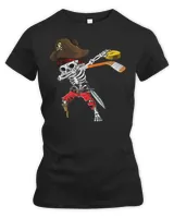 Hockey Dabbing Skeleton Jolly Roger Pirate Ice Hockey Funny Halloween Hockey Goalie