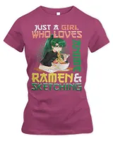 Girl Who Loves Anime Ramen and Sketching Kawaii Teens Gift