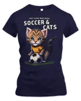 Funny Cat Girl Loves Soccer and Cats Cat with Soccer Ball 29