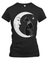 Scary Halloween Black Cat Costume Tarot The Moon and Cat