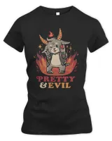 Pretty Evil Baphomet Halloween Sarcastic Satanic Goat542