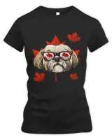 Canadian Shih Tzu Dog Maple Leaf Patriotic Canada Flag 295