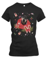 Manchester Terrier In Christmas Card Ornament Pajama Xmas443