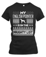 English Pointer On Naughty List Dog Ugly Christmas