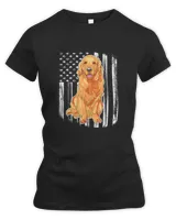 Golden Retriever Dog Distressed American Flag Golden Retriever 4th of July 21