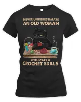 Never Underestimate An Old Woman With Cats And Crochet