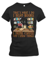 Retro Read Books Coffee Funny Black Cat Kitten Mom Librarian