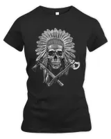 Native American T Shirt Chief Pipe Skull Eternal Spirit Gift