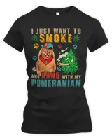 Vintage Smoke And Hang With My Pomeranian Funny Smoker Weed