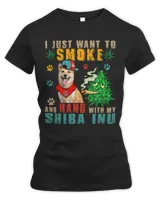 Vintage Smoke And Hang With My Shiba Inu Funny Smoker Weed