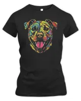 Pit Bull Mom Dog Lover Colorful Artistic